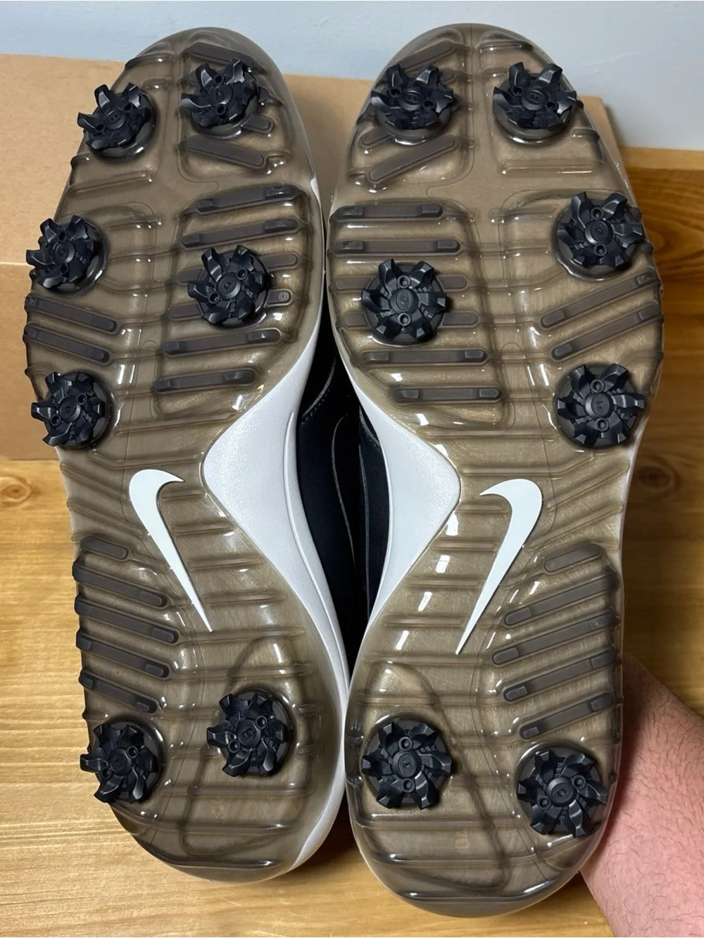 Nike Roshe G Tour Mens Golf Shoes Black Leather Waterproof AR5580-001 Size 12
